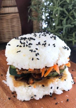 Foto resep Vegan Rice Burger
