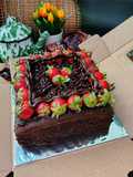 Brownies Kukus Coklat Strawberry