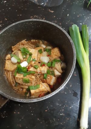 Foto resep Tahu dan Jamur Enoki Saos Tiram