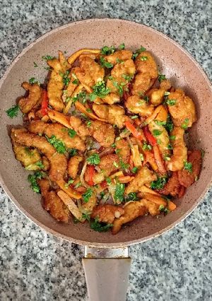 Foto resep Tumis ayam tepung