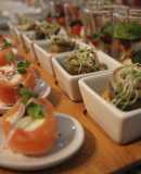 Rollitos de salmón ahumado