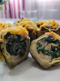 Alcachofa rellena de espinacas