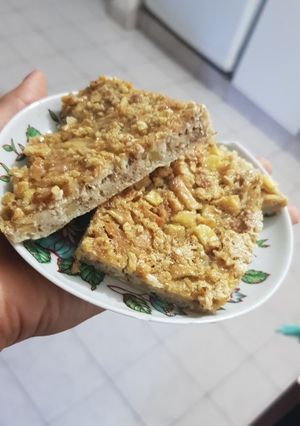 Una foto de Tortilla de avena, manzana y cereal integral