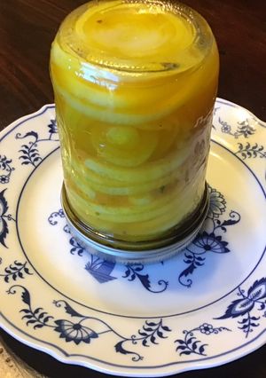 A picture of California Farm Pickled Onion Rings.