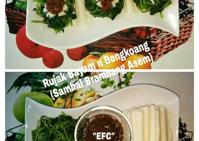 Rujak Bayam n Bengkoang (Sambal Brambang Asem)