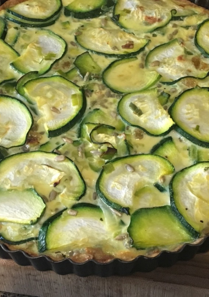 Una foto de Tarta de zapallitos con sorpresa