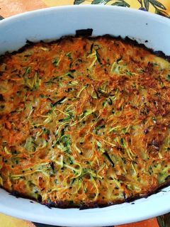 Une photo de Gratin de courgettes et carottes aux épices