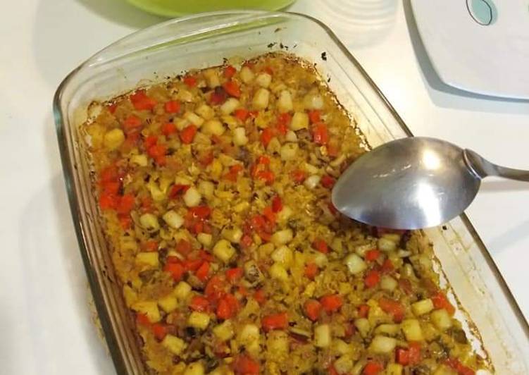 Arroz de coliflor con sepia