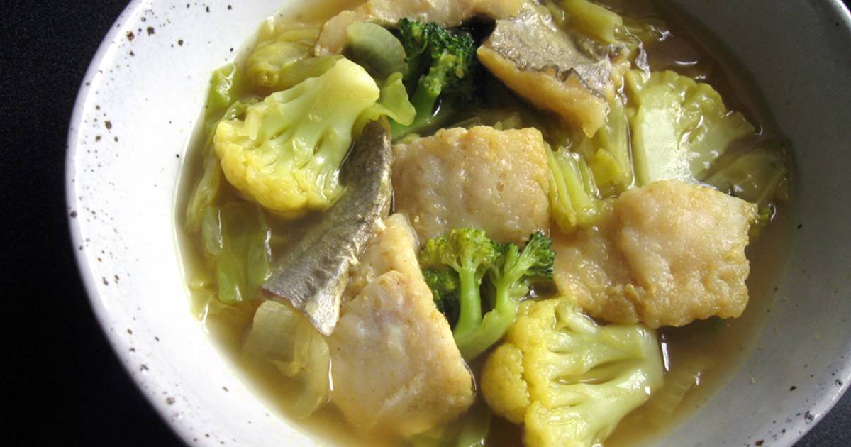 LowCalorie Curry Flavoured Fish & Vegetable Soup Recipe by Hiroko
