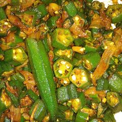 Fry Okra / bhindi A picture of Fry Okra / bhindi.
