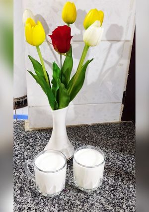 عکسی از دستور شیر بادام