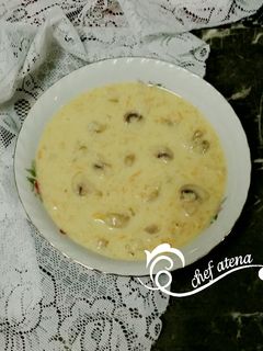 عکسی از دستور سوپ جو سفید آتنا