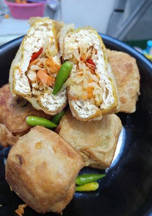 Foto resep Tahu kuning isi pedas 🌶