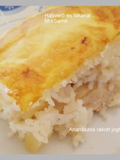 Ananászos joghurtos rakott csirkemell recept fotója
