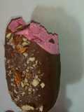 Paleta tipo Magnum casera fresas con crema