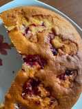 Torta al cocco e confettura di frutti di bosco
