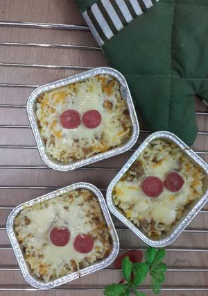 Foto resep 🙆 Cheesy baked rice (nasi panggang keju)👌
