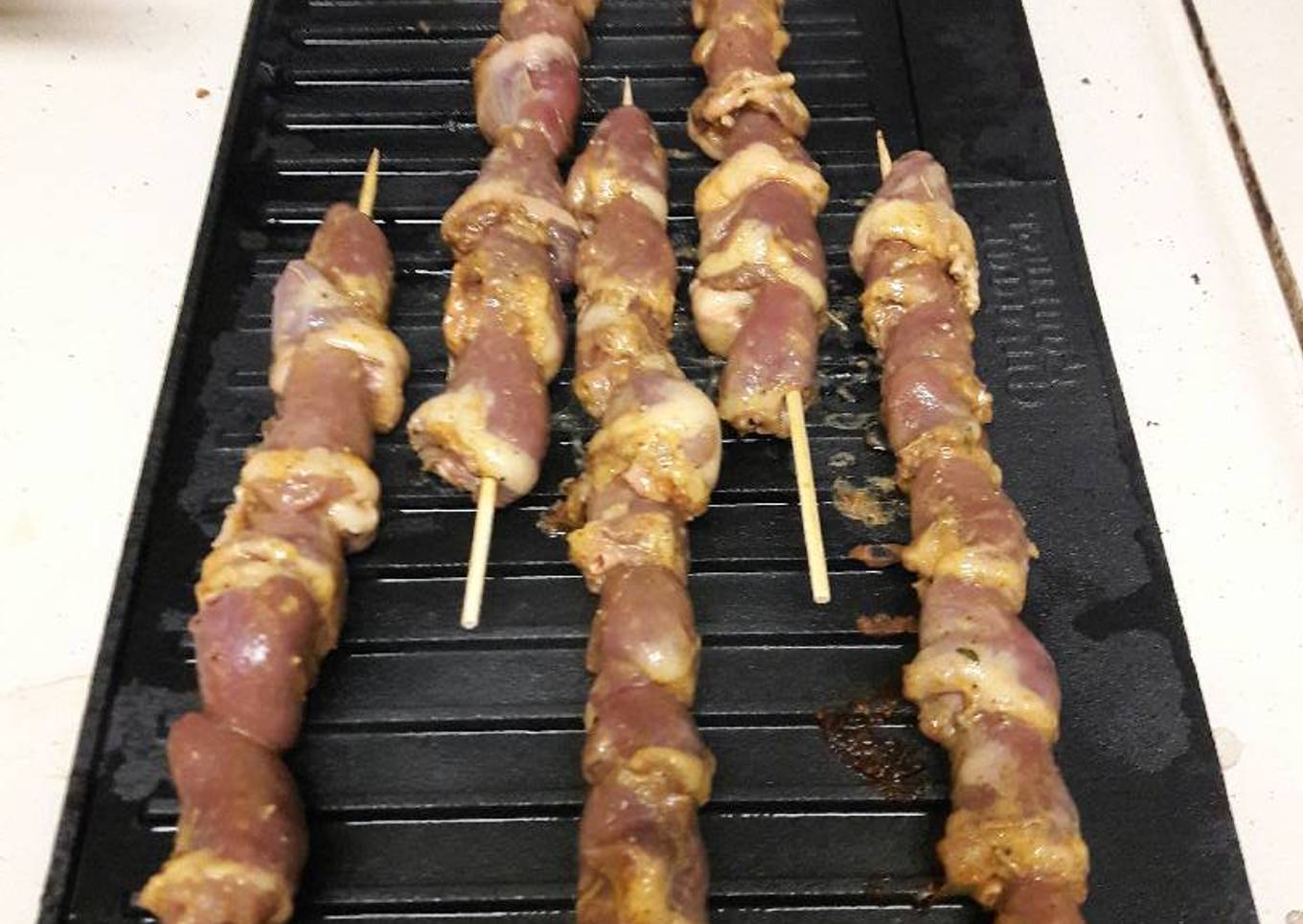 Corazones de pollo a la plancha