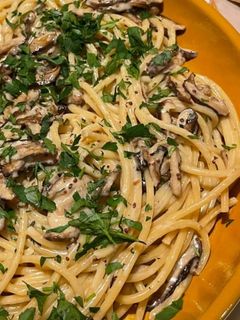 Foto de Carbonara com Cogumelos