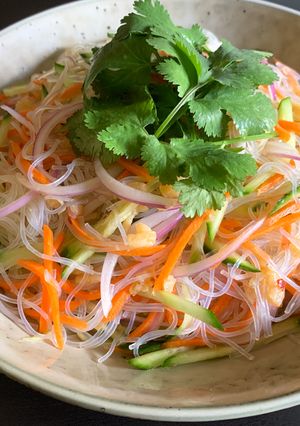 A picture of Harusame Salad with Dried Shrimps.