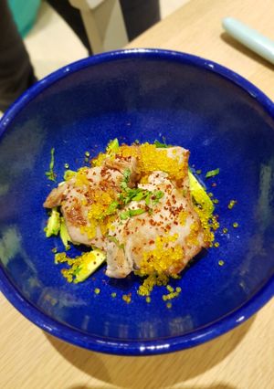 A picture of Tuna steak with avacado light salad.