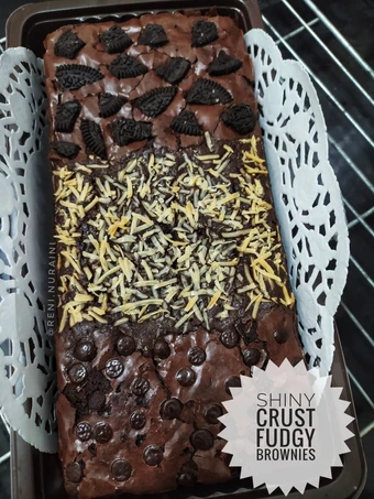 Cara Gampang Membuat Resep Shiny Crust Fudgy Brownies yang Lezat Sekali Anti Ribet, Sempurna