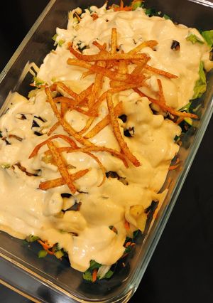 صورة لوصفة سلطة البطاطس والباذنجان 🥗
