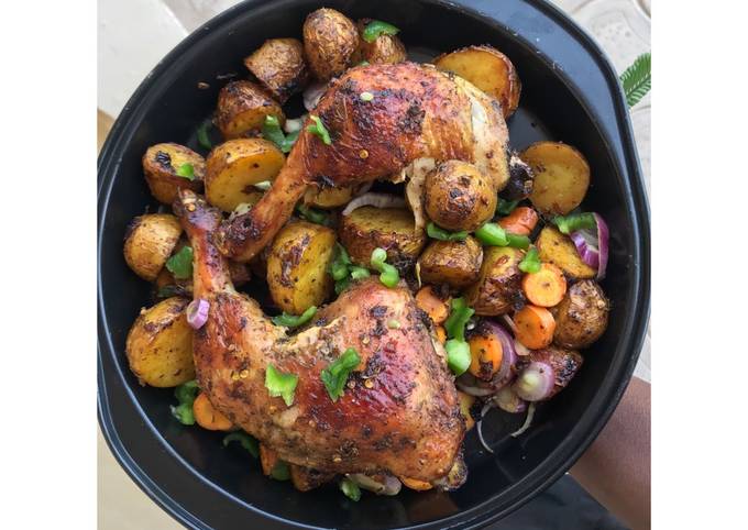 Step-by-Step Guide to Make Award-winning Oven-grilled Chicken and Potato