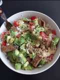Mi ensalada fresca de couscous y champiñones
