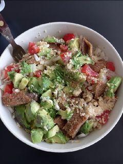Una foto de Mi ensalada fresca de couscous y champiñones