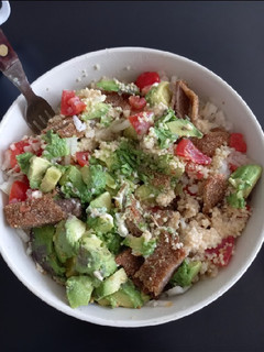 Una foto de Mi ensalada fresca de couscous y champiñones