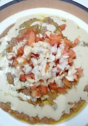 صورة لوصفة فول بالطحينية