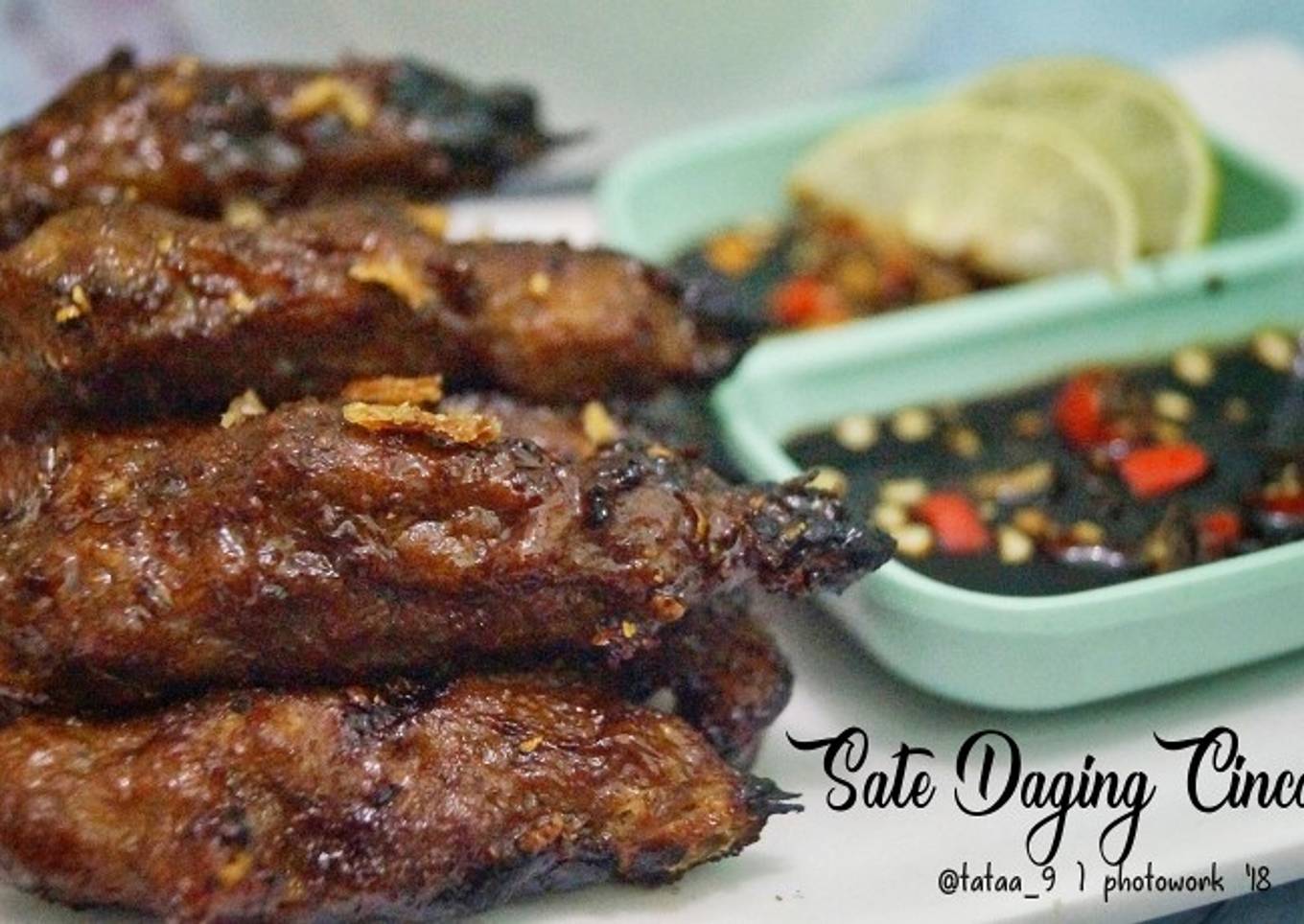 Sate buntel (daging cincang)
