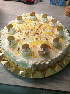 Una foto de Tarta de limón y galletas