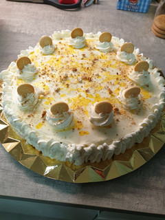 Una foto de Tarta de limón y galletas