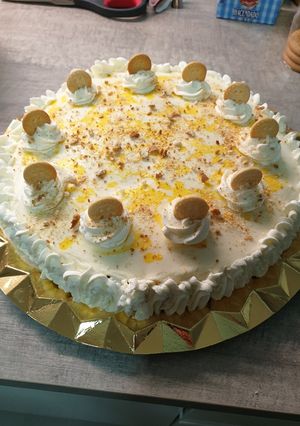 Una foto de Tarta de limón y galletas