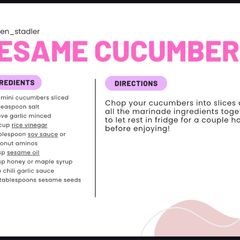 Sesame cucumbers A picture of Sesame cucumbers.