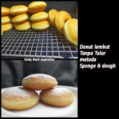 รูปของ Donut tanpa telur metode sponge & dough