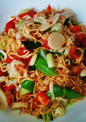 รูปของ ยำบะหมี่กึ่งฯพริกเผามันกุ้ง