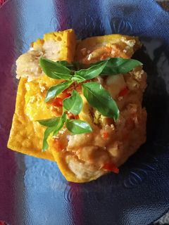 Foto resep Tahu geprek sambal bawang.