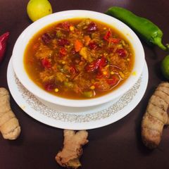A picture of Raw turmeric pickle.