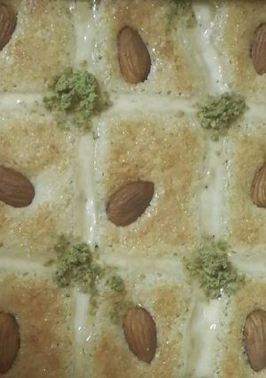 صورة لوصفة بسبوسه بالقشطه