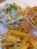 Russian salad with fries