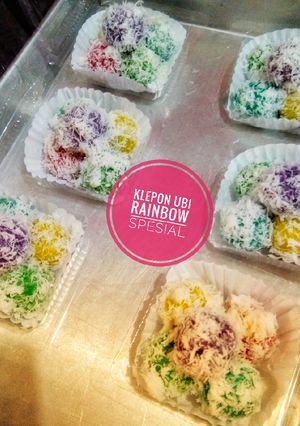 Foto resep KLEPON UBI RAINBOW SPESIAL,Dinginpun Tetep Empuk