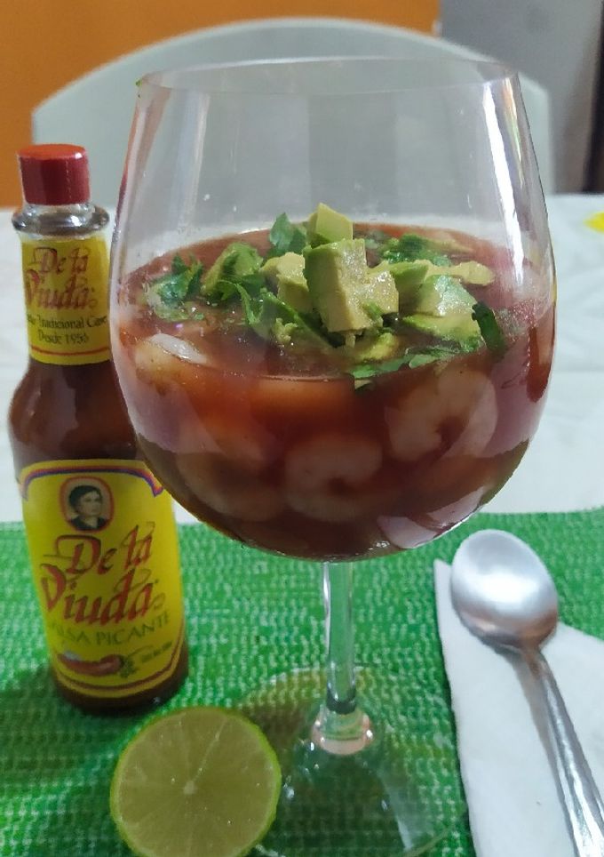 Una foto de Cóctel de camarón fácil (Receta de papá)