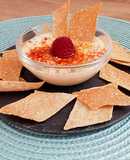 Snack o crackers con hummus de garbanzos #sin gluten