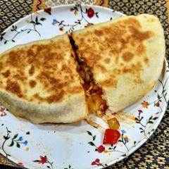 A picture of Homemade pizza pocket (without yeast).