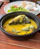 Ikan patin masak tempoyak dengan timun tua