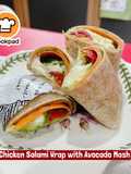 👩‍🍳Chicken Salami Wrap with Avacado Mash
