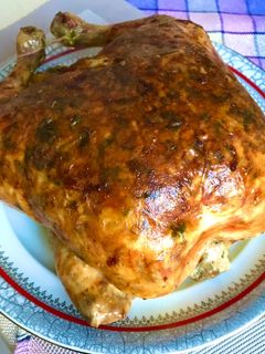 Töltött egész csirke recept fotója